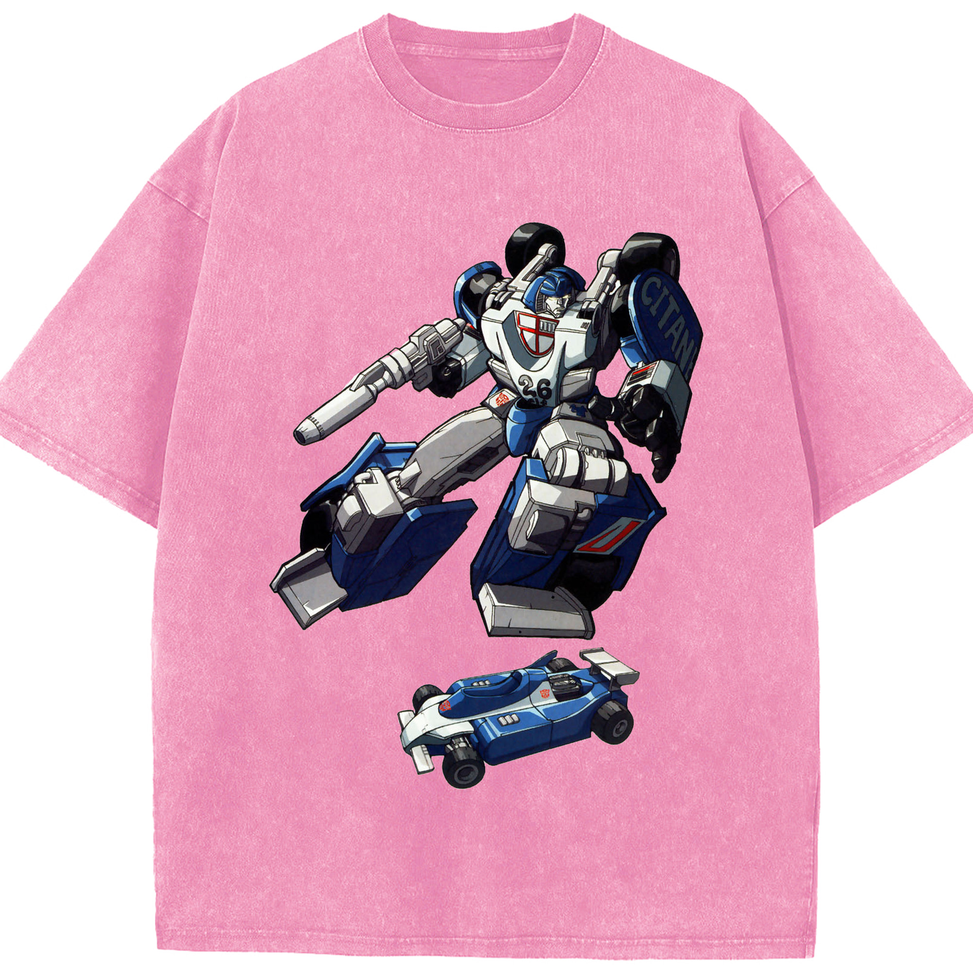 （画像用）  綿100% ヴィンテージ風 半袖Tシャツ（フロントプリント）